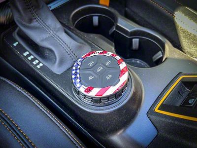 StickerFab Printed Series GOAT Mode Dial Ring Overlay V2; Badlands Badge Orange (21-25 Bronco)