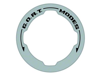 StickerFab Printed Series GOAT Mode Dial Ring Overlay V2; Cactus Grey (21-25 Bronco)