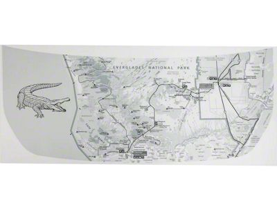 StickerFab Stealth Clear Everglades Topographic Map Hood Overlay (21-25 Bronco, Excluding Raptor)