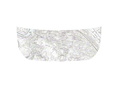 StickerFab Stealth Clear Moab Topographic Map Hood Overlay (21-25 Bronco, Excluding Raptor)