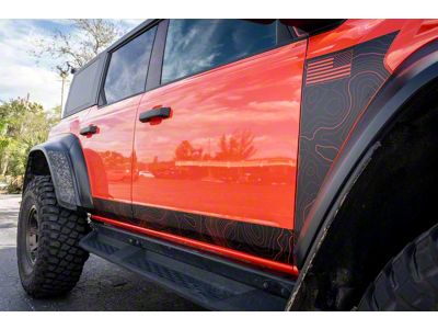 StickerFab Topo Lower Door Protection (21-25 Bronco 4-Door, Excluding Raptor)