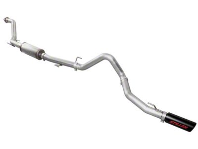 Single Exhaust System with Black Tip; Rear Exit (24-25 Tacoma, Excluding Double Cab w/ 6-Foot Bed)