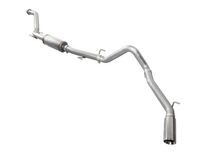 Single Exhaust System with Polished Tip; Side Exit (24-25 Tacoma w/o Rear Leaf Springs, Excluding Double Cab w/ 6-Foot Bed)