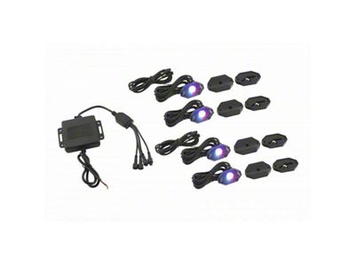 Stinger Off-Road Bluetooth Wireless RGB LED Rock Light Kits; 4-Piece Kit (20-25 Jeep Gladiator JT)