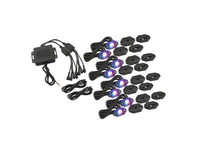 Stinger Off-Road Bluetooth Wireless RGB LED Rock Light Kits; 8-Piece Kit (07-25 Jeep Wrangler JK & JL)