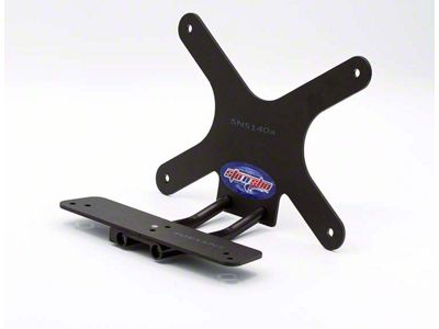 Sto N Sho Detachable Front License Plate Bracket (21-25 Jeep Wrangler JL 4xe w/ Plastic Bumper; 23-25 Jeep Wrangler JL, Excluding Sport)