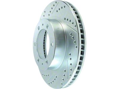 StopTech Sport Drilled and Slotted 6-Lug Rotor; Front Passenger Side (03-09 4Runner w/ 12.56-Inch Front Rotors)