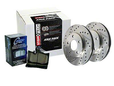 StopTech Sport Axle Drilled and Slotted 6-Lug Brake Rotor and Pad Kit; Front (03-09 4Runner w/ 13.30-Inch Front Rotors)