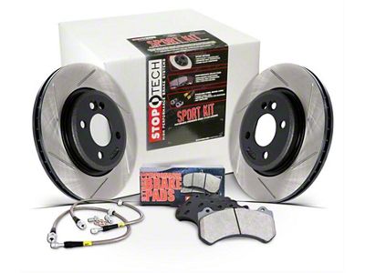 StopTech Sport Axle Drilled and Slotted 6-Lug Brake Rotor and Pad Kit; Rear (03-09 4Runner)