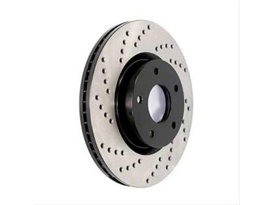 StopTech Sport Cross-Drilled Brake 6-Lug Rotor; Front Passenger Side (03-09 4Runner w/ 12.56-Inch Front Rotors)