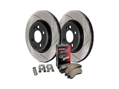 StopTech Street Axle Slotted 6-Lug Brake Rotor and Pad Kit; Front (10-24 4Runner)