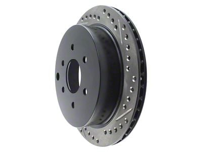 StopTech Sport Cross-Drilled and Slotted 6-Lug Rotor; Rear Driver Side (05-25 Frontier)