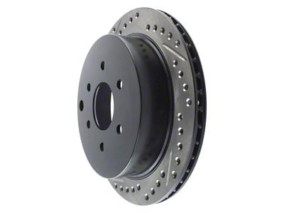 StopTech Sport Cross-Drilled and Slotted 6-Lug Rotor; Rear Passenger Side (05-25 Frontier)