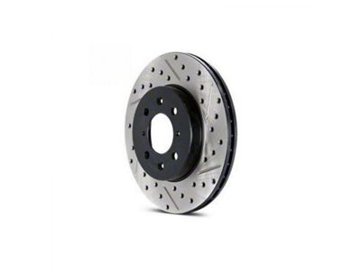 StopTech Sport Drilled and Slotted Rotor; Front Driver Side (90-98 Jeep Cherokee XJ; 1999 Jeep Cherokee XJ w/ 3-1/4-Inch Composite Rotors)