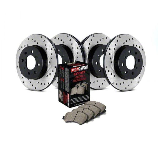 StopTech Jeep Grand Cherokee Sport Axle Drilled Brake Rotor and Pad Kit