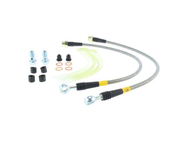 Stoptech Stainless Steel Braided Brake Lines – Front & Rear Set (950.61010 + 950.61504) – USA Made