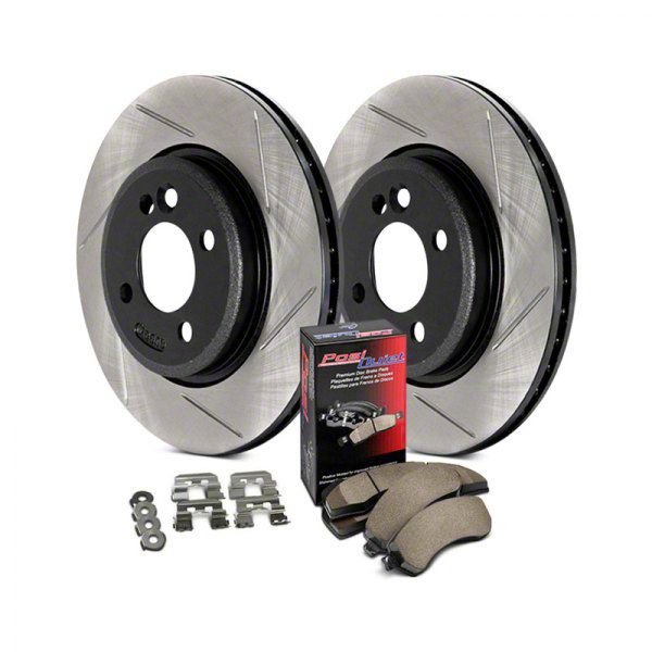 Front & Rear Drilled Slotted Rotors + Pads for 1999-2004