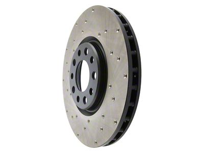 StopTech Sport Cross-Drilled Rotor; Front Passenger Side (15-23 Jeep Renegade BU)