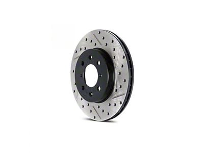 StopTech Sport Drilled and Slotted Rotor; Front Passenger Side (90-98 Jeep Wrangler YJ & TJ; 1999 Jeep Wrangler TJ w/ 3-1/4-Inch Composite Rotors)
