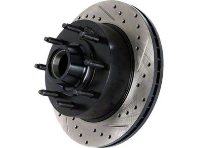 StopTech Sportstop Cryo Drilled and Slotted Rotor; Front Driver Side (77-79 Jeep CJ5 & CJ7 w/ 2-Bolt Steering Knuckle; 80-86 Jeep CJ5 & CJ7)