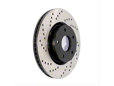 StopTech Sport Cross-Drilled 6-Lug Rotor; Front Driver Side (05-23 Tacoma)