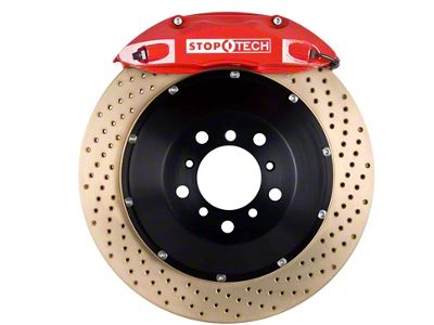 StopTech ST-40 Performance Drilled Coated 2-Piece Front Big Brake Kit with 355x32mm Rotors; Red Calipers (05-15 6-Lug Tacoma)