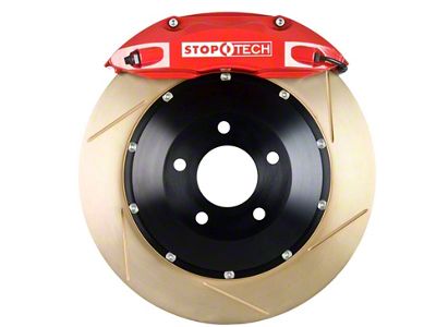 StopTech ST-40 Performance Slotted Coated 2-Piece Front Big Brake Kit with 332x32mm Rotors; Red Calipers (05-15 6-Lug Tacoma)