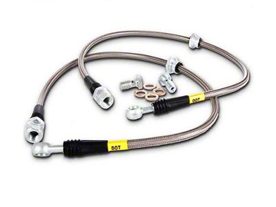 StopTech Stainless Steel Braided Brake Line Kit; Front (05-23 6-Lug Tacoma)