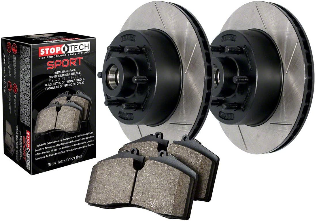 StopTech Truck Axle Slotted 6Lug Brake Rotor and Pad Kit; Front 970.44042 (0523