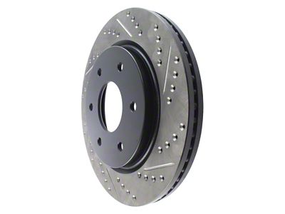 StopTech Sport Cross-Drilled and Slotted 6-Lug Rotor; Front Driver Side (3/05-07 Titan)