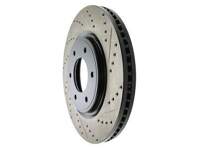 StopTech Sport Cross-Drilled and Slotted 6-Lug Rotor; Front Driver Side (08-24 Titan)