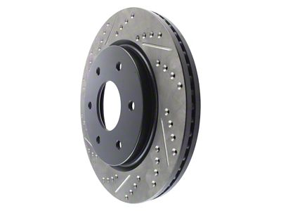 StopTech Sport Cross-Drilled and Slotted 6-Lug Rotor; Front Passenger Side (3/05-07 Titan)