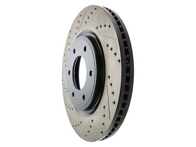 StopTech Sport Cross-Drilled and Slotted 6-Lug Rotor; Front Passenger Side (08-24 Titan)