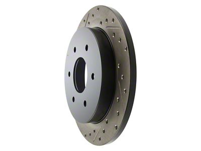 StopTech Sport Cross-Drilled and Slotted 6-Lug Rotor; Rear Passenger Side (04-15 Titan)