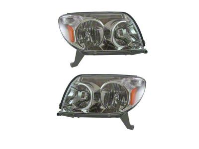 Headlights; Chrome Housing; Clear Lens (03-05 4Runner)