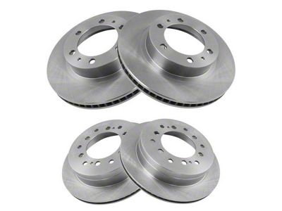 Plain Vented 6-Lug Rotors; Front and Rear (03-09 4Runner w/ 12.56-Inch Front Rotors)