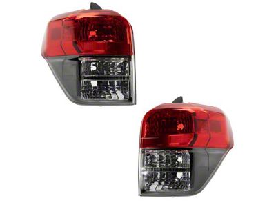 Tail Lights; Black Housing; Clear Lens (10-13 4Runner)