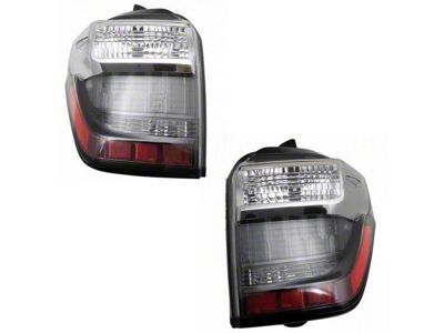 Tail Lights; Chrome Housing; Smoked Lens (14-24 4Runner)