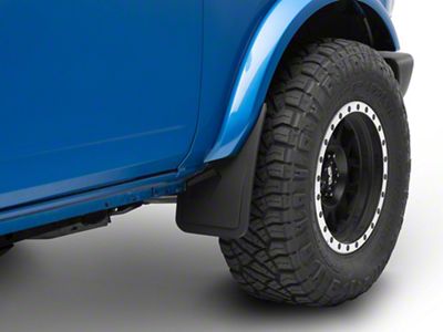 Mud Flap Splash Guards; Front and Rear (21-25 Bronco w/o Sasquatch Package)
