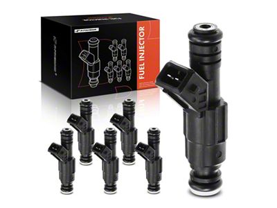 Fuel Injector Kit; Set of 6; Black (91-98 4.0L Jeep Cherokee XJ)