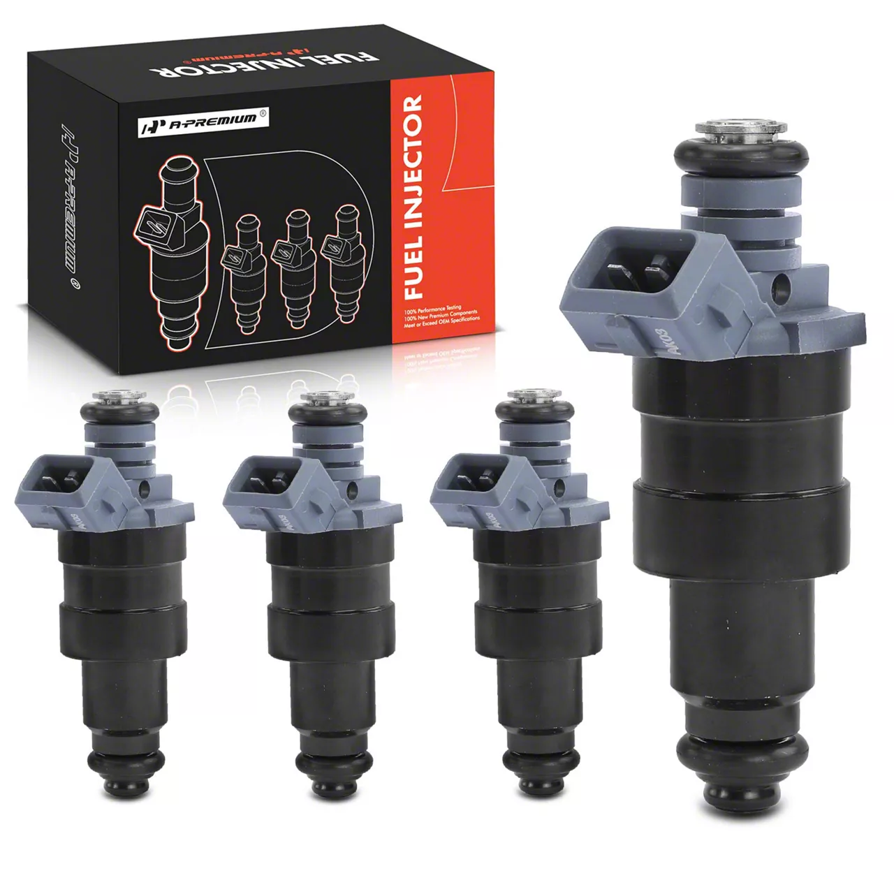 Jeep Wrangler Fuel Injector Kit; Set of 4; Gray (9702 2.5L Jeep