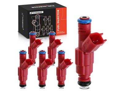Fuel Injector Kit; Set of 6; Red (99-04 4.0L Jeep Wrangler TJ)