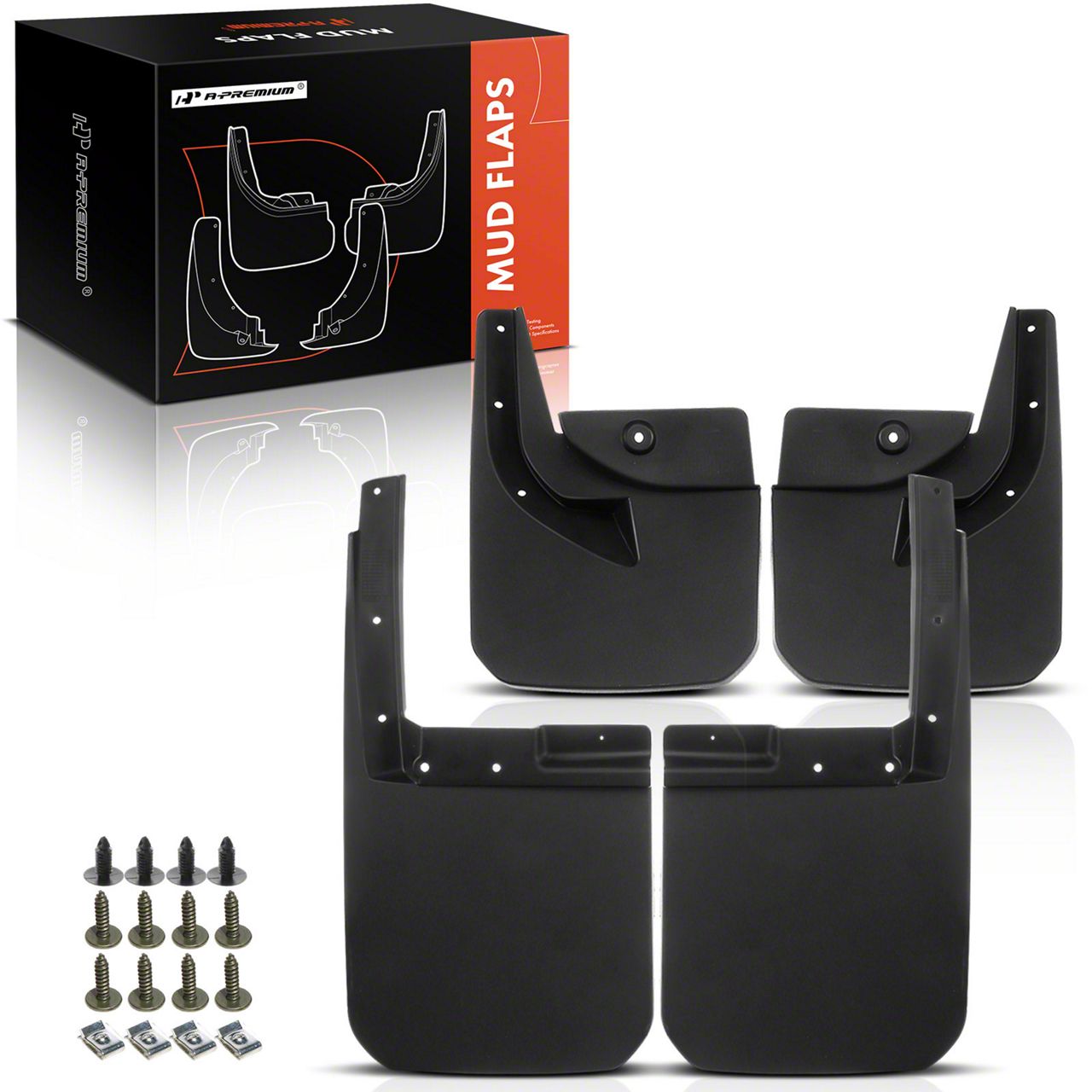 Jeep Wrangler Mud Flap Splash Guards; Front and Rear (1824 Jeep