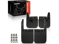 Mud Flap Splash Guards; Front and Rear (18-25 Jeep Wrangler JL w/o Rock Rails, Excluding Rubicon)