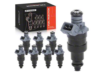 Fuel Injector Kit; Set of 8; Gray (96-98 5.2L, 5.9L Jeep Grand Cherokee ZJ)
