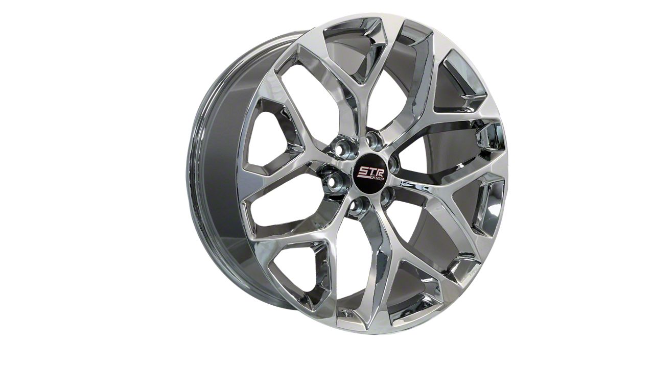 STR Racing Titan STR701 Chrome 6-Lug Wheel; 22x9; 27mm Offset STR701C ...