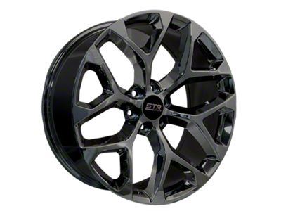 STR Racing STR701 Black Chrome 6-Lug Wheel; 24x10; 27mm Offset (16-24 Titan XD)