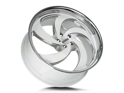 Strada Retro 5 Gloss White Milled with Stainless Steel Lip 6-Lug Wheel; 22x10; 24mm Offset (05-15 Tacoma)