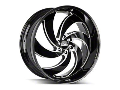 Strada Retro 6 Gloss Black Milled 6-Lug Wheel; 26x10; 26mm Offset (05-15 Tacoma)