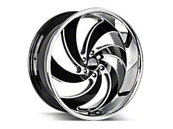 Strada Retro 6 Gloss Black Milled with Stainless Steel Lip 6-Lug Wheel; 26x10; 26mm Offset (21-25 Bronco, Excluding Raptor)
